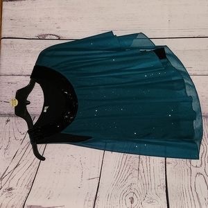 Studio Y adorable sparkly top teal size small in excellent pre-owned condition